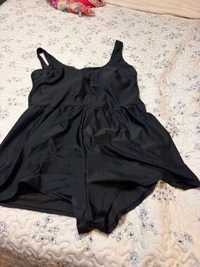 Black Women's One-Piece Swimdress